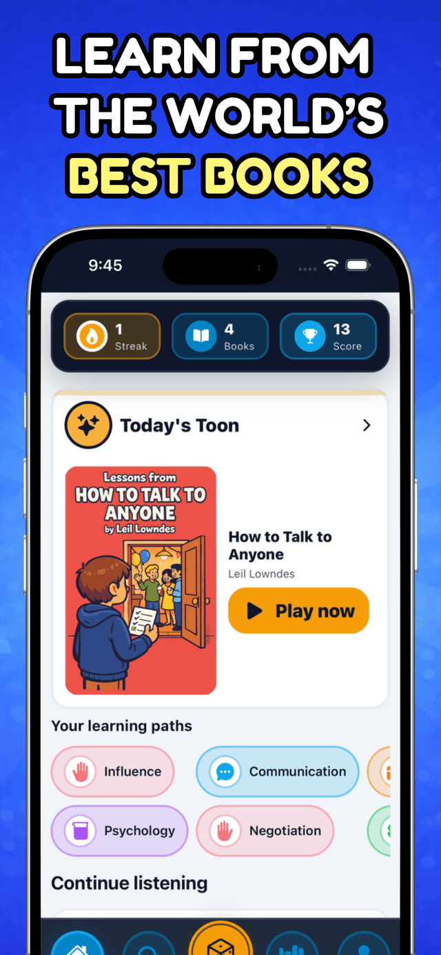 Braintoon personalized home screen